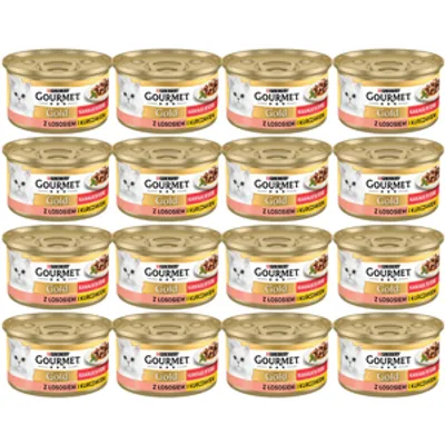 Purina Gourmet Gold łosoś/ kurczak w sosie 48x85g