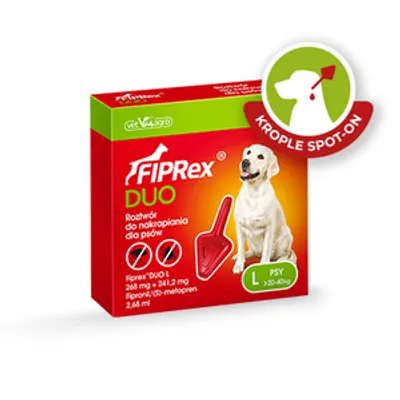 FIPREX DUO L 268 mg + 241,2 mg roztwór do nakrapiania dla psów