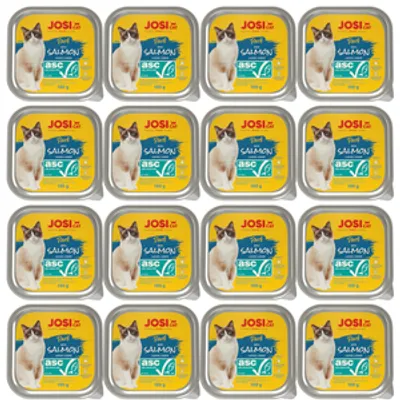 JOSERA JosiCat Pate z łososiem 16x100g