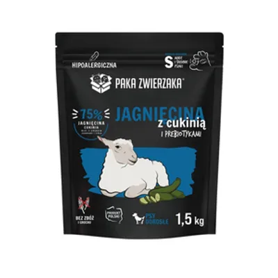 Paka Zwierzaka - Karma sucha SH Jagnięcina z cukinią "S" 1,5kg