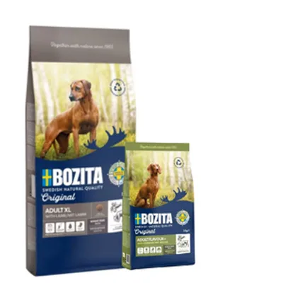 BOZITA Original Adult XL 12kg + BOZITA Dog Adult Flavour Plus 3kg GRATIS