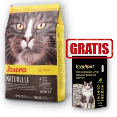 JOSERA Naturelle 10kg + Żwirek GRATIS!!