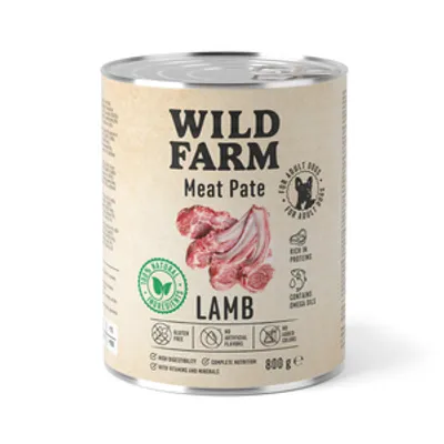 WILD FARM Pate Lamb 800g bezglutenowa karma dla psa