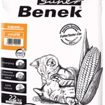 SUPER BENEK Żwirek kukurydziany Corn zapach Naturalny 35L