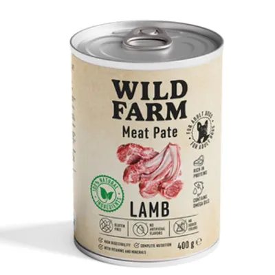WILD FARM Pate Lamb 400g bezglutenowa karma dla psa