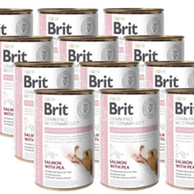 BRIT GF Veterinary Diets Dog Hypoallergenic 12x400g - karma mokra dla psa