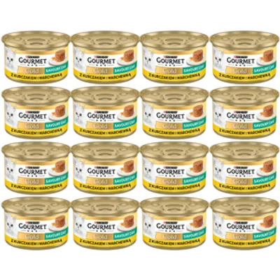 Purina Gourmet Gold Savoury Cake z kurczakiem i marchewką 48x85g