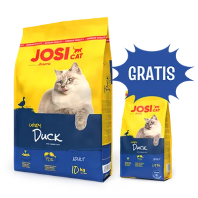 JOSERA JosiCat Crispy Duck 10kg + 1,9kg GRATIS!!