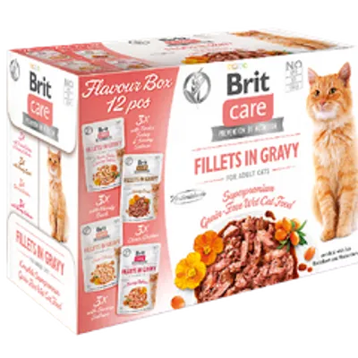 BRIT CARE Cat Fillets in Gravy mix 12x85g