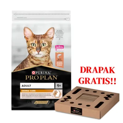 PRO PLAN Adult Derma Care Bogata w Łososia Sucha karma dla kota 10kg + Drapak GRATIS!!