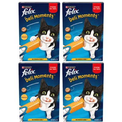 Felix Deli Moments Kremowe przekąski dla kotów z kurczakiem 4x(4x10g)