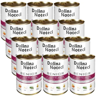 Dolina Noteci PREMIUM Senior bogata w cielecinę, marchew i tymianek 12x400g