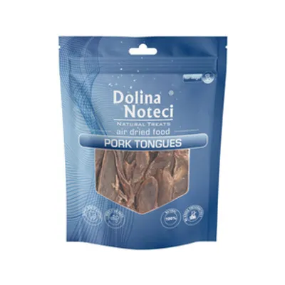 DOLINA NOTECI Natural Treats Pork Tongues ozory wieprzowe przysmak dla psa 150g