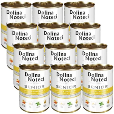 Dolina Noteci PREMIUM Senior Kurczak z marchewką i bazylią 12x400g
