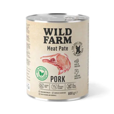 WILD FARM Pate Pork 800g bezglutenowa karma dla psa