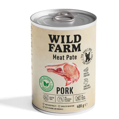 WILD FARM Pate Pork 400g bezglutenowa karma dla psa