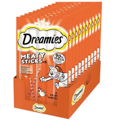 DREAMIES 14x30g – karma uzupełniająca dla dorosłych kotów, z pysznym kurczakiem