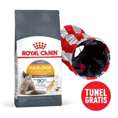 ROYAL CANIN Hair&Skin Care 4kg karma sucha dla kotów dorosłych, lśniąca sierść i zdrowa skóra + Tunel dla kota GRATIS!