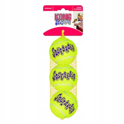 Kong SqueakAir M piłka piszcząca 3szt 6cm