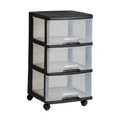 Curver Regał do przechowywania (3 x 20L) czarny