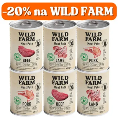 WILD FARM Pate Mix Smaków 6x400g bezglutenowa karma dla psa