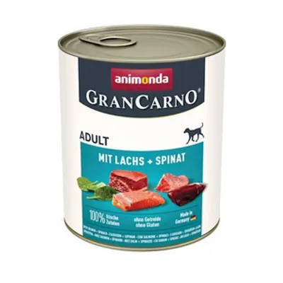ANIMONDA Grancarno Adult Dog smak: Łosoś + szpinak 800g