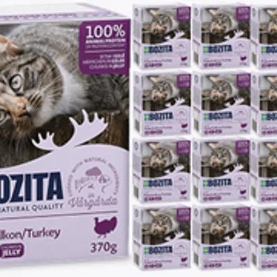 BOZITA Cat Kawałki Indyka W Galaretce 16 x 370g