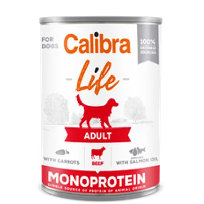 CALIBRA Dog Life Adult Beef with Carrots 400g