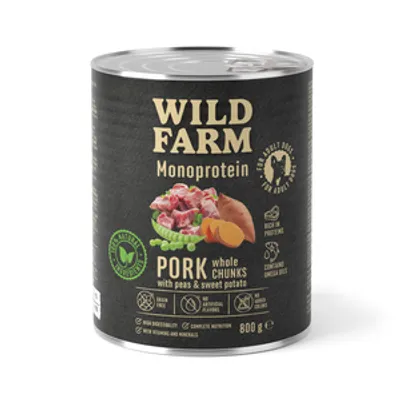 WILD FARM Monoprotein Pork 800g hipoalergiczna karma dla psa
