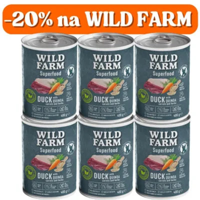 WILD FARM Superfood Duck 6x400g bezzbożowa karma dla psa