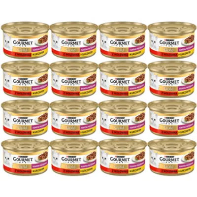 Purina Gourmet Gold z wołowiną i kurczakiem w sosie 48x85g