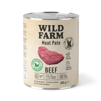 WILD FARM Pate Beef 800g bezglutenowa karma dla psa