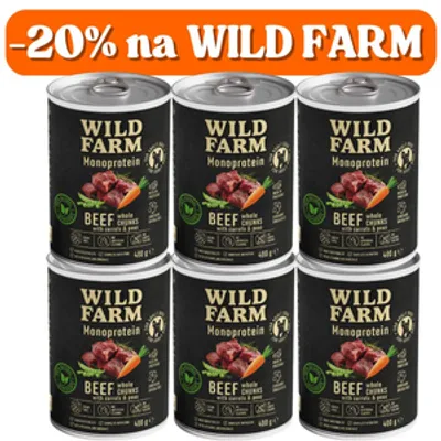 Wild Farm Monoprotein Beef 6x400g hypoalergiczna karma dla psa