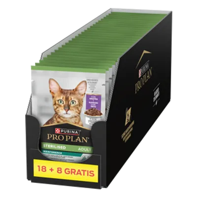 Purina Pro Plan Sterilised z kaczką dla kota 26x85g (18+8 GRATIS)