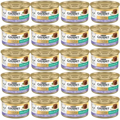 Purina Gourmet Gold Savoury Cake z jagnięciną i zieloną fasolką 72x85g