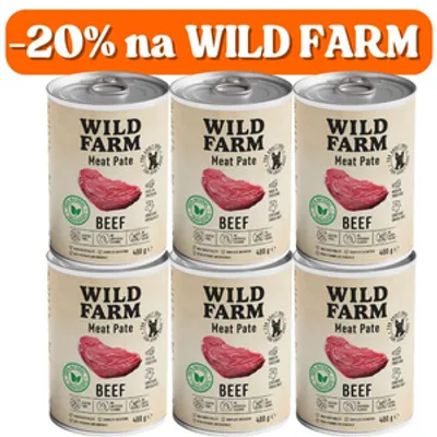 WILD FARM Pate Beef 6x400g bezglutenowa karma dla psa