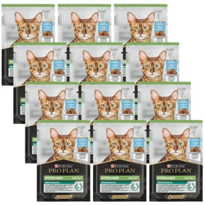 Purina Pro Plan Sterilised z rybą oceaniczną dla kota 12x75g