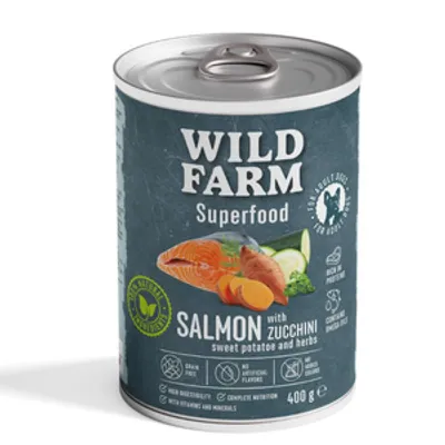 WILD FARM Superfood Salmon 400g bezzbożowa karma dla psa