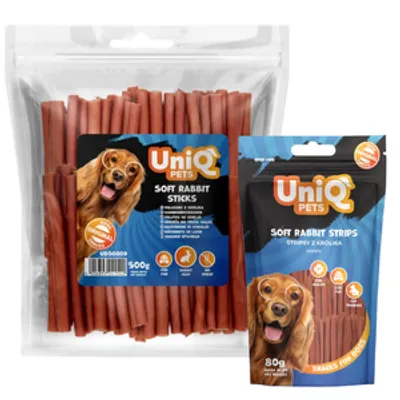 UNIQ PETS przysmaki dla psa o smaku królika 580g