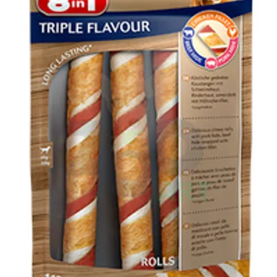 8in1 Przysmak TRIPLE FLAVOUR rolls - mięsna rolada 113g