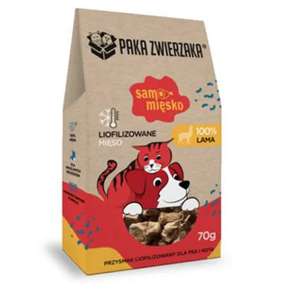 Paka Zwierzaka Przysmak liofilizowany Samo Mięsko LAMA 70g