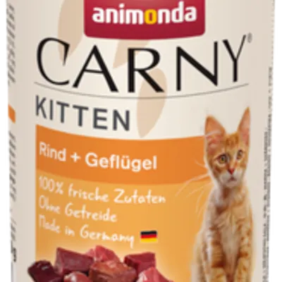 ANIMONDA Cat Carny Kitten smak: wołowina, drób 400g