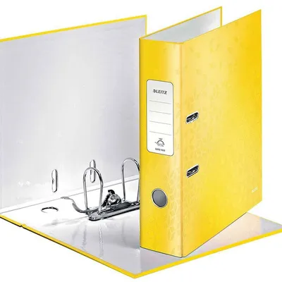 Segregator a4 laminowany LEITZ wow 80mm 10050016 żółty