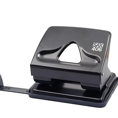 Dziurkacz metalowy SAX 406 czarny 30 kart