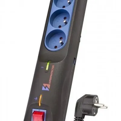 Lestar listwa przeciwprzepięciowa lft-2005, 3l emi/rfi, 2.5m, czarna