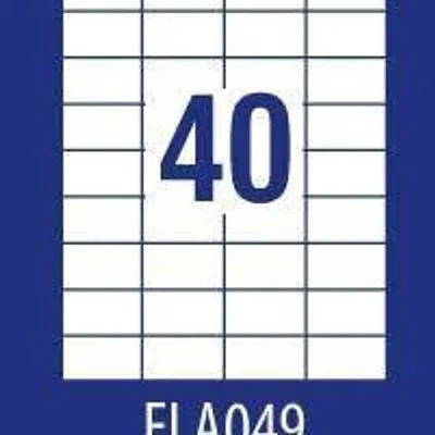 Etykiety samoprzylepne 52.5x29.7mm uniwersalne economy ela049 białe 100ark*40szt
