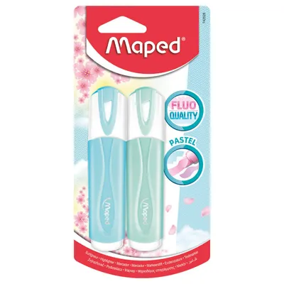 Zakreślacz MAPED classic pastel 2 szt mix 6 kolorów blister kartonowy