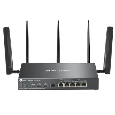 Tp-link brama sieciowa gigabitowa omada 4g+ cat6 ax3000 vpn with 4-port poe+port: 1× gigabit sfp wan/lan port, 1× gigabit rj45 wan port, 4× gigabit wa