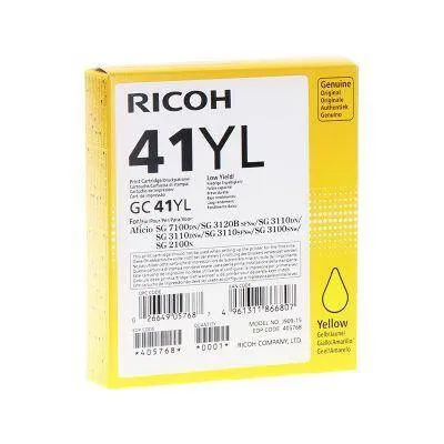 Żel kaseta oryginalna RICOH gc41yl 405768 yellow 600b stron