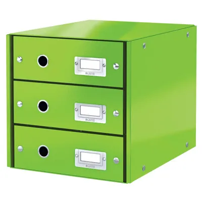 Pojemnik z szufladami 286x358x282mm LEITZ click & store wow 60480054 zielony 3 szuflady